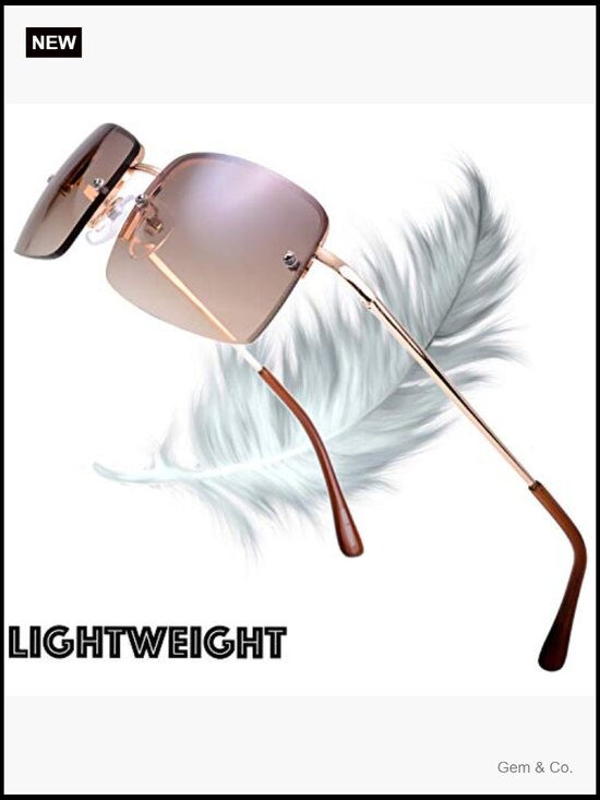 Small Rectangular Sunglasses with UV400 Protection main image 5